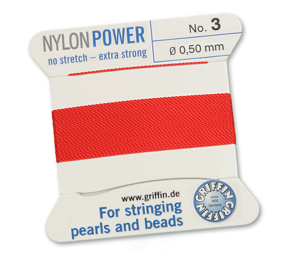 Red Griffin Bead Cord - Nylon