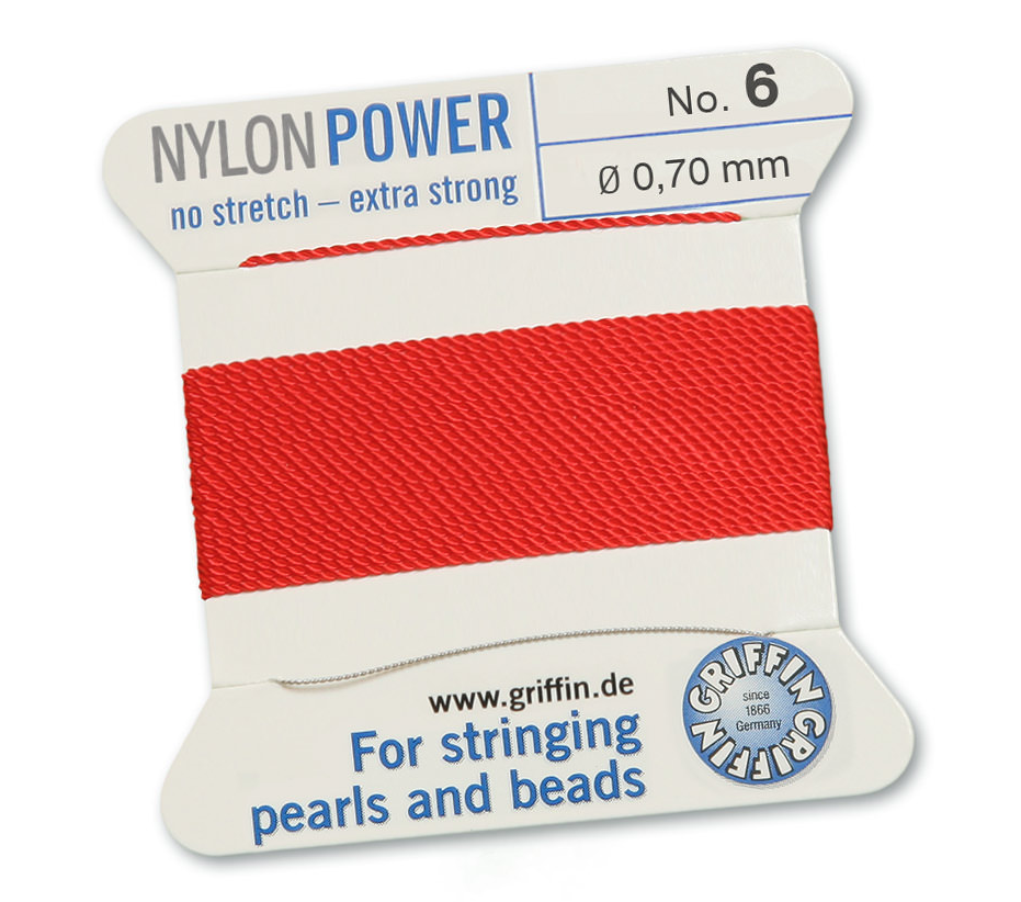 Red Griffin Bead Cord - Nylon