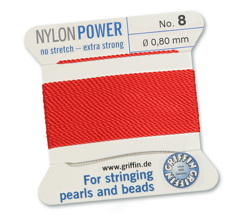 Red Griffin Bead Cord - Nylon