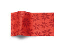 Red Poinsettia Printed Tissue Paper
