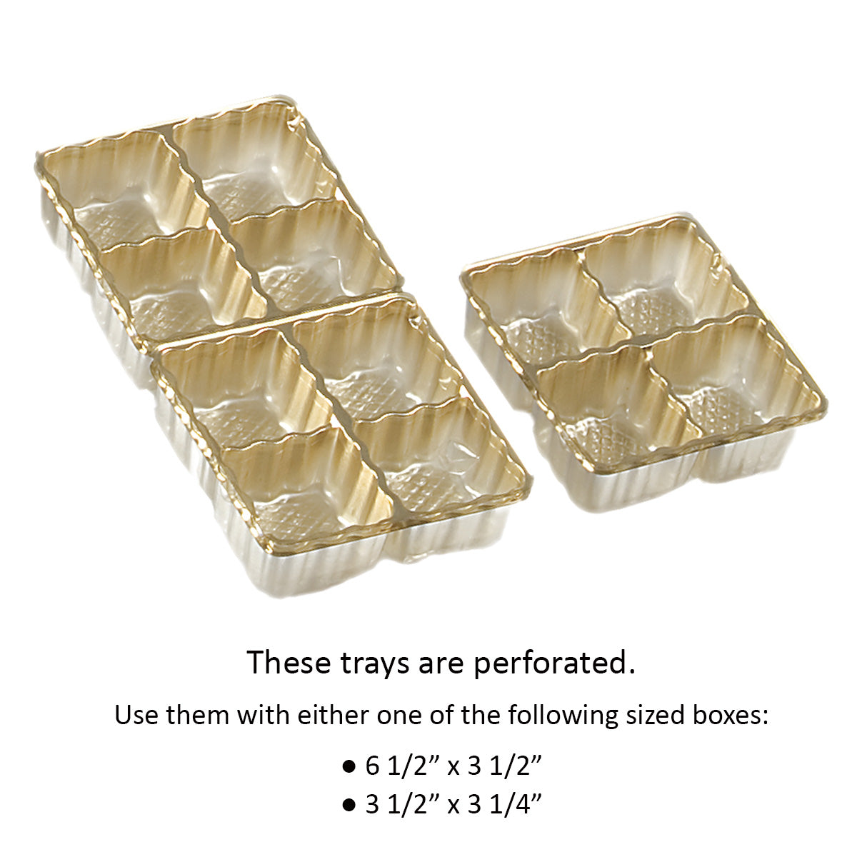 Gold Interchangeable Candy Tray - 8 Square