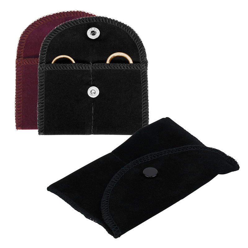 Velour Pouches with Side-by-Side Pocket