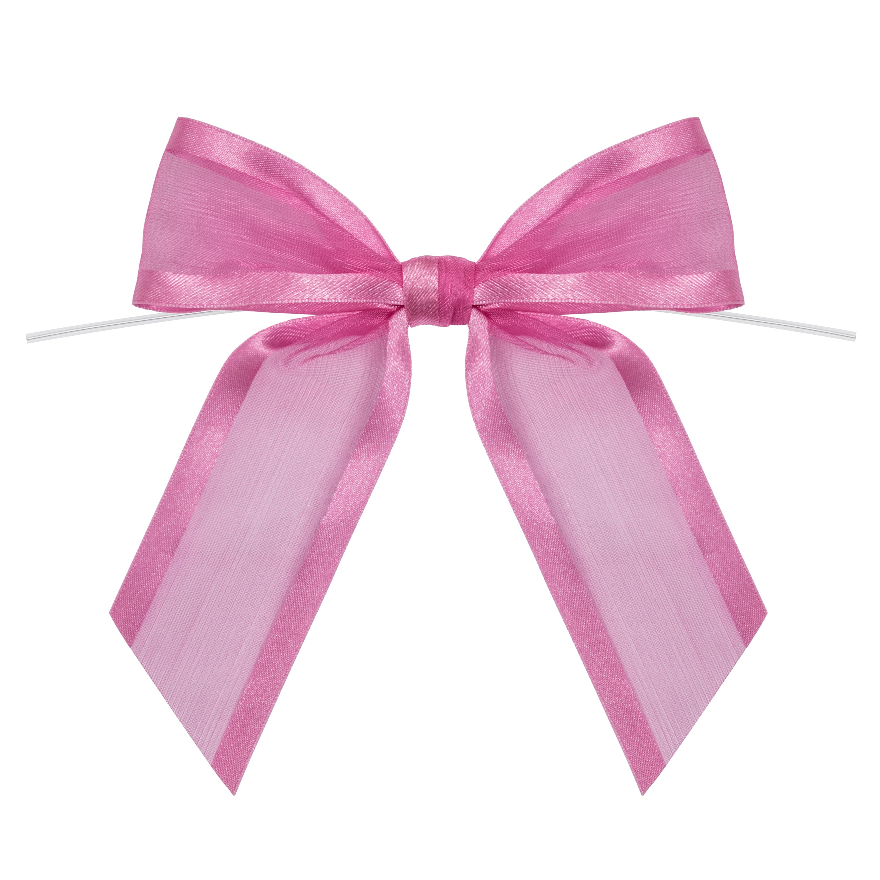 Organza Satin-Edged Bow with Twist Tie