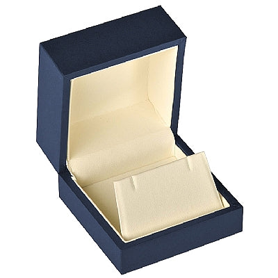 Matte Paper Covered Pendant or Earring Box with Cream Leatherette Interior