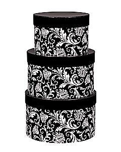 Peppermint Three Piece Round Nested Gift Boxes