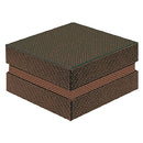 Textured Paper Covered Single Ring Box with White Interior