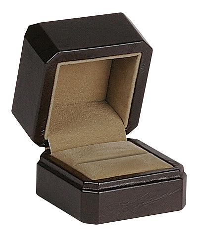 Authentic Leather Single Ring Box