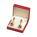 Paper Covered French Clip Earring Box with Gold Accent