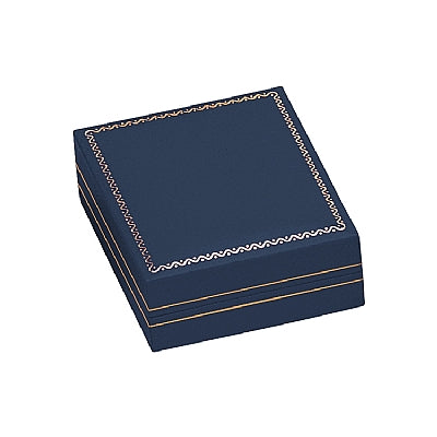 Paper Covered Large Pendant Box with Gold Accent - Reversible Pad