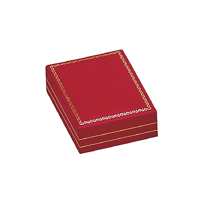 Paper Covered Pendant Box with Gold Accent - Reversible Pad