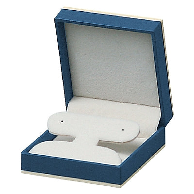 Paper Covered French Clip Earring box with Fine Contrasting Rim
