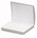 Paper Covered Pearl Box with Gold Accent and White Interior