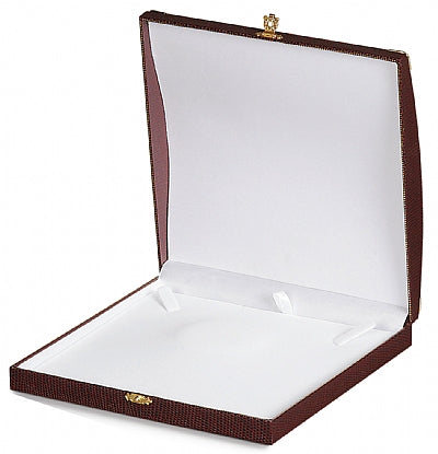 Leatherette Large Set Box with Gold Trim and Closure