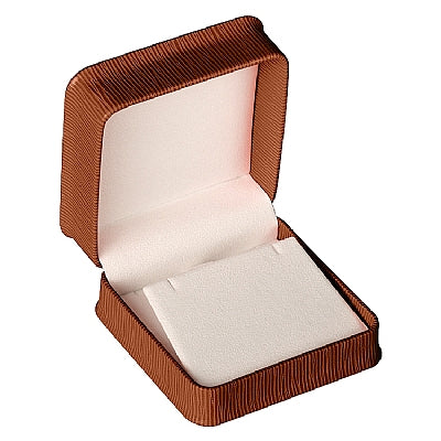 Embossed Leatherette Pendant or Earring Box with White Velvet Interior