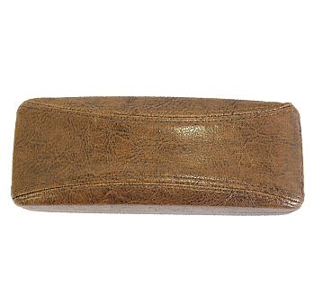 Leatherette Eyewear Case with Decorative Stitching