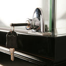 Wooden Jewelry Display Glass Showcase with White Trim