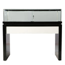 Wooden Jewelry Display Glass Showcase with White Trim