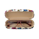 Floral PU Eyewear Case with Coordinating Cloth