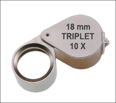 Nickel Silver Loupe 10x