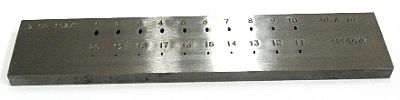 Oval Drawplate  20 Holes -1 to 3 mm