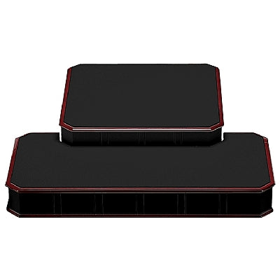 Leatherette and Wooden Jewelry Platform Display