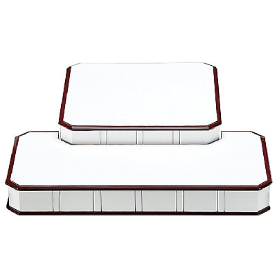 Leatherette and Wooden Jewelry Platform Display