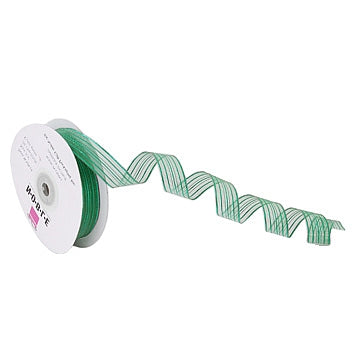 Wired Striped Metallic Ribbon