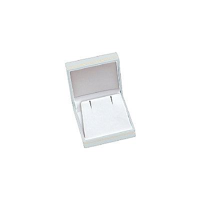Textured Leatherette Clip Earring Box with Gold Accent