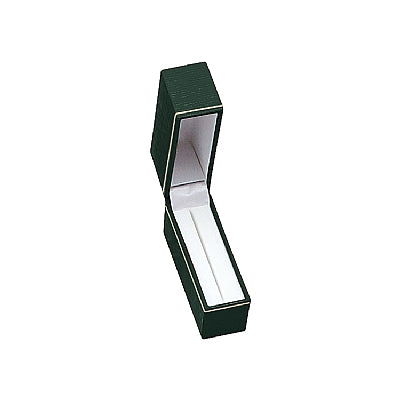 Textured Leatherette Standing Bangle Box with Gold Accent