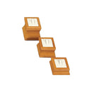 Leatherette & Wooden Clip Ring Display