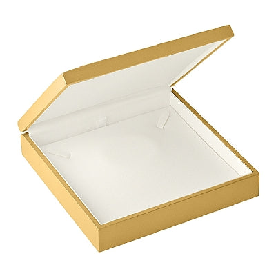 Genuine Wood Pearl Box with White Leatherette Interior