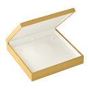 Genuine Wood Pearl Box with White Leatherette Interior