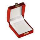 Leatherette Hoop Earring Box with Gold Trim and Closure