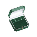 Leatherette Clip Earring Box with Gold Accent and Matching Insert