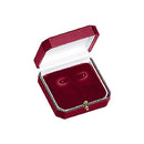 Leatherette Hoop Earring Box with Gold Accent and Matching Insert