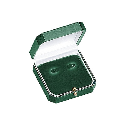 Leatherette Hoop Earring Box with Gold Accent and Matching Insert