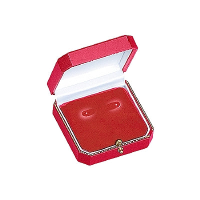 Leatherette Hoop Earring Box with Gold Accent and Matching Insert