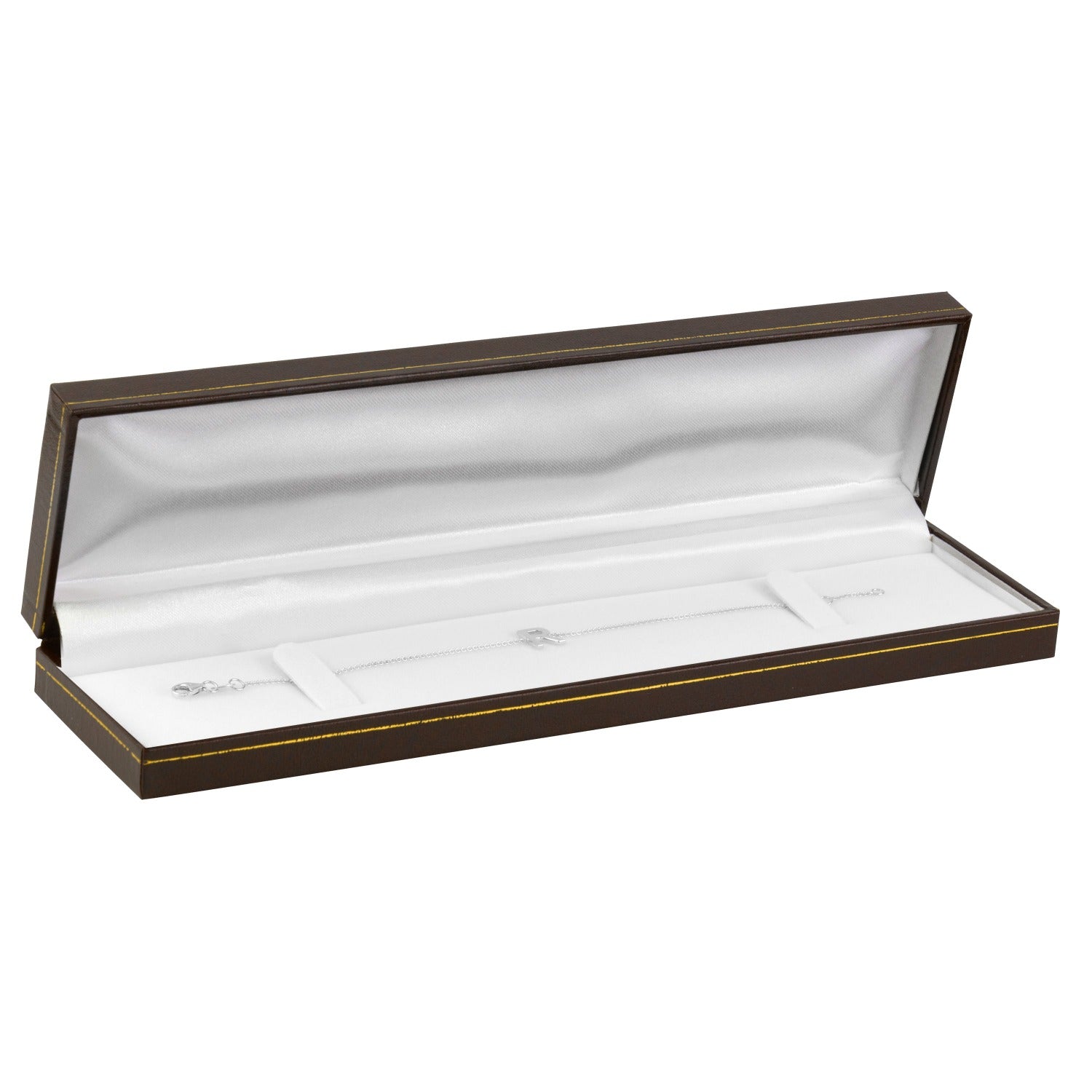 Paper Covered Bracelet Box with Gold Accent