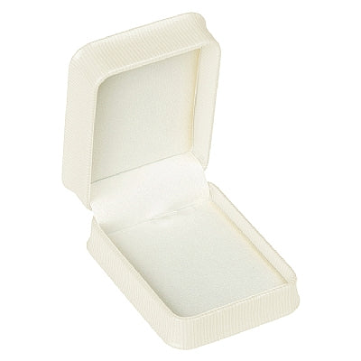 Embossed Leatherette Regular Pendant Box with White Velvet Interior