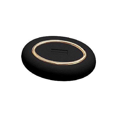 Leatherette Ring Display Tray with Gold Trim