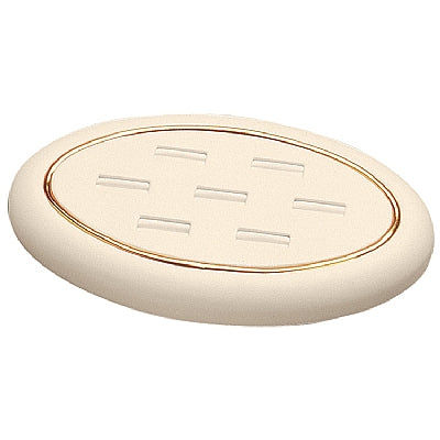 Leatherette Ring Display Tray with Gold Trim