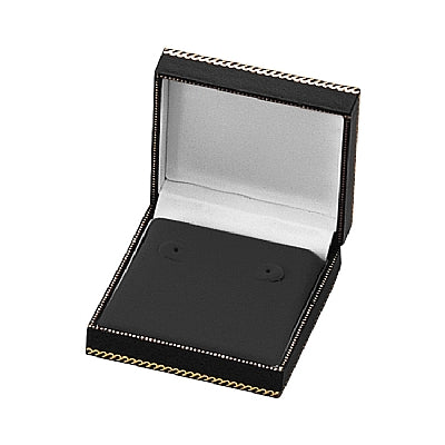 Leatherette Hoop Earring Box with Matching Insert and White Window