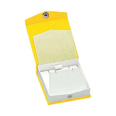 Textured Paper Covered Large Earring or Pendant Box with White Insert