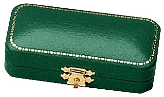 Antique Look Leatherette Cufflink Box with Satin Inner Lid