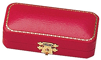Antique Look Leatherette Cufflink Box with Satin Inner Lid