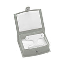 Lizard Skin Textured Leatherette French Clip Earring Box with White Interior