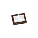 Leatherette & Wooden 2 Ring Clips Display