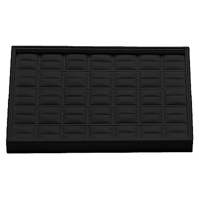 Stackable Leatherette Display Tray for 35 Rings