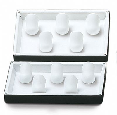 White Magnetic Double Tray with 10 Ladies Ring Inserts