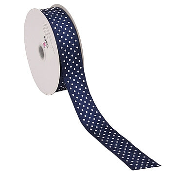 Wired Satin Dots Double Faced Ribbon